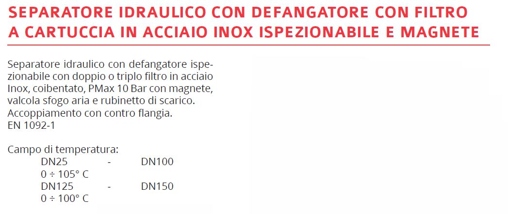 SEPAR. IDRAUL SING TEMP 1"