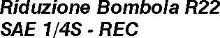 RIDUZIONE BOMBOLA 1/4 SAE 