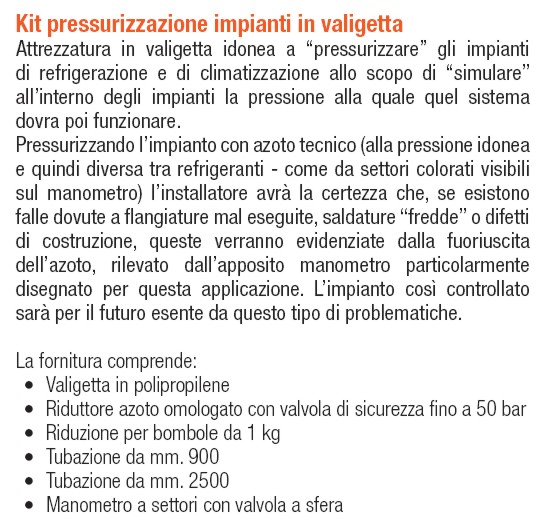 KIT PRESSUE. AZOTO S/BOMB.