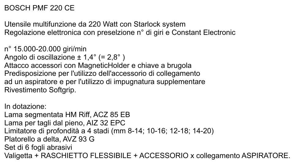 MULTIFUNZ PMF 220 CE UNIV 
