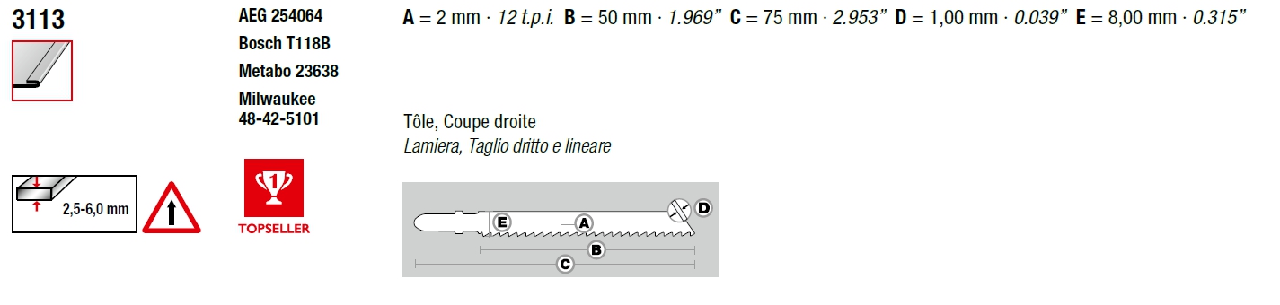 LAME T118B=MPS CONFEZ 5 PZ