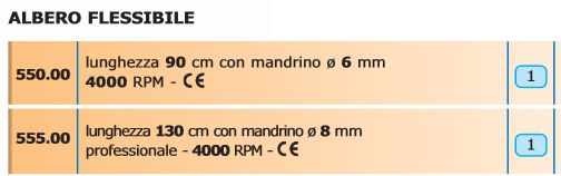 ALBERO FLESS 90cm 4000RPM 