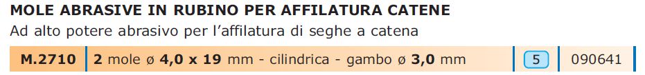 MOLE 2PZ diametro 4X19 AFFILA CATE