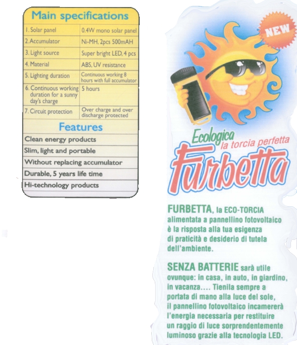 TORCIA SOLARE FURBETTA    