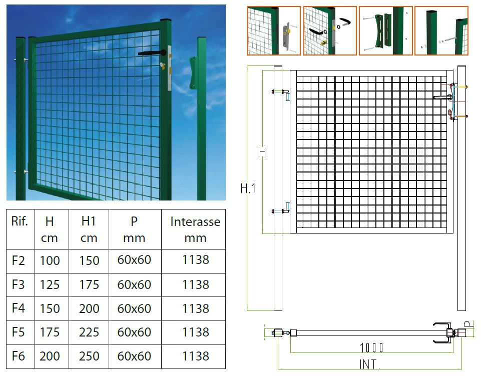 CANCELLO GARD.PEDO.100X100