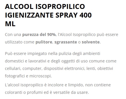 ALCOOL ISOPROPIL SPRAY 400