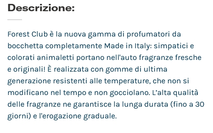 PROFUMATORE FOREST RICCIO 