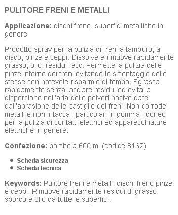 PULITORE FRENI E MET.500ML