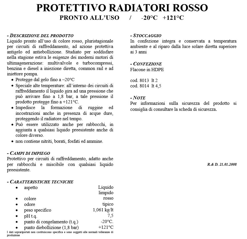 PROTET. RAD. ROSSO -20? 2L