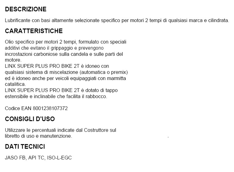 OLIO CITY MINERALE 2T 1LT 