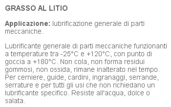 GRASSO AL LITIO TUBO 100ML