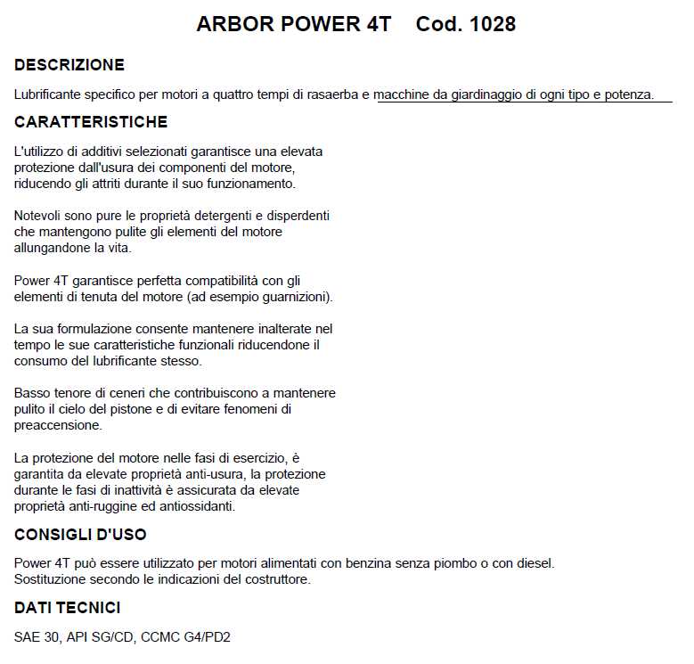 OLIO 10W30 RASAERBA 4T 1LT