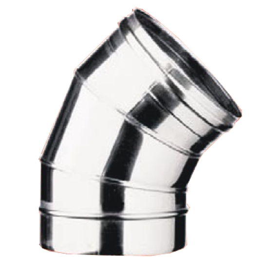 GOMITO 45? INOX MONO diametro 150 