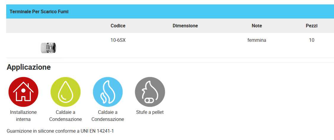 TERMINALE SCARICO INOX diametro 60