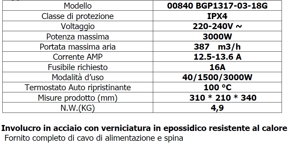 TERMOV RES INOX 3000W CANA