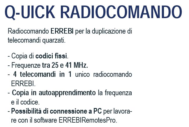 RADIOCOMANDO Q-UICK       