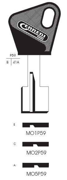 CHIAVE MO2P59 | MT3P      