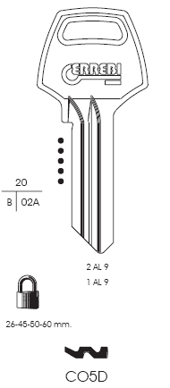 CHIAVE CO5D | CB1         