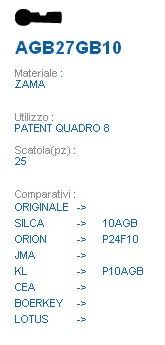 CHIAVE AGB27GB10 | 10AGB  