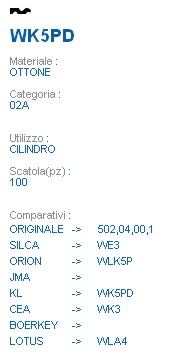 CHIAVE WK5PD | WE3        