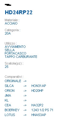CHIAVE HD24RP22 | HON31AP 