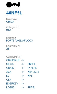 CHIAVE 46NF5L| 5NFHL      