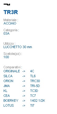 CHIAVE TR3R | TL6         