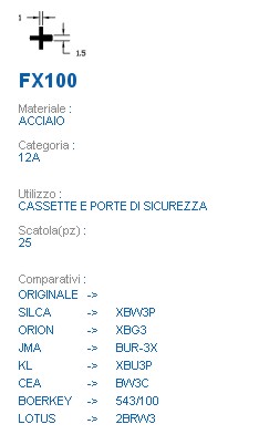 CHIAVE FX100 | XBW3P      
