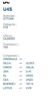 CHIAVE CRISTAL COLOR U4S  