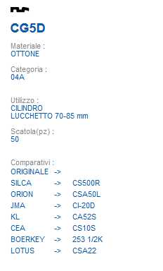CHIAVE CG5D | CS500R      