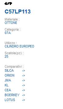 CHIAVE C57LP113 | CS157AP 