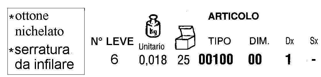 CHIAVE O/N INF. 6 0,018   