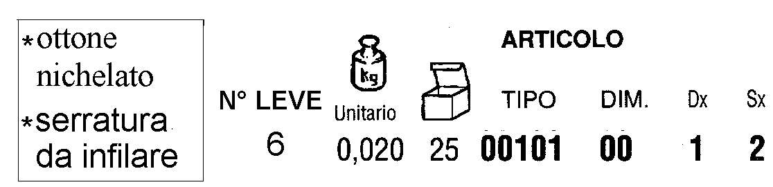 CHIAVE O/N INF. 6 0,020 DX