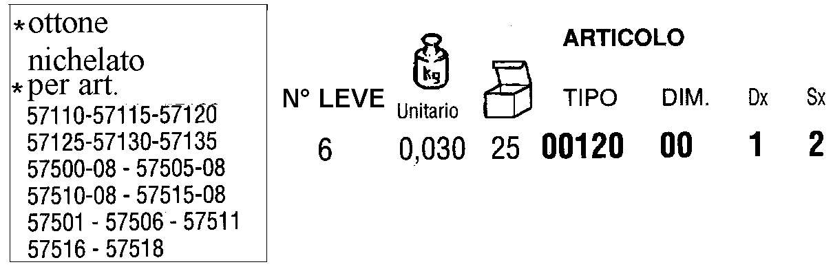 CHIAVE O/N INF. 6 0,030 DX