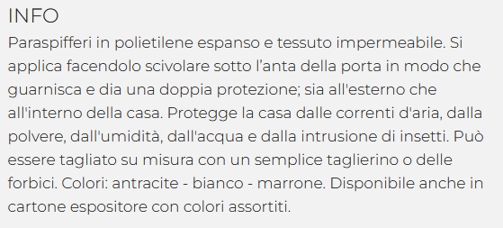 SOTTOPORTA DOPPIO 95cm BIA