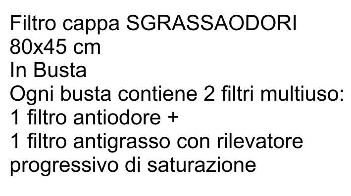 FILTRO CAPP SGRASSAOD80x45