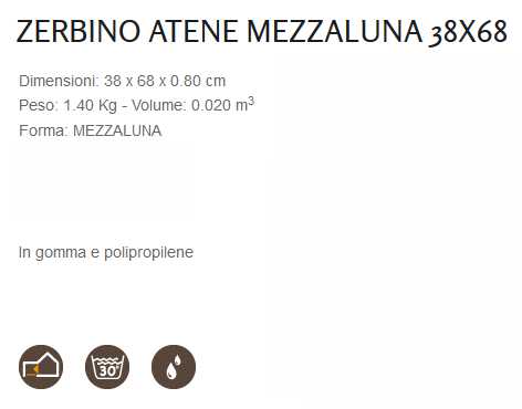 ZERBINO GOM/SINT 38X68 M/L