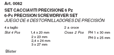 GIRAVITI DI PRECISIONE 6PZ