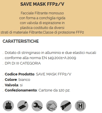 MASCHER FILTR C/VALV FFP2 