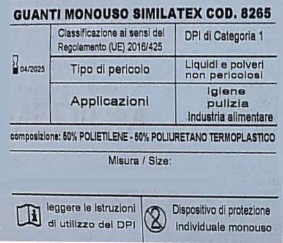 GUANTI SIMILATEX 100P TG S