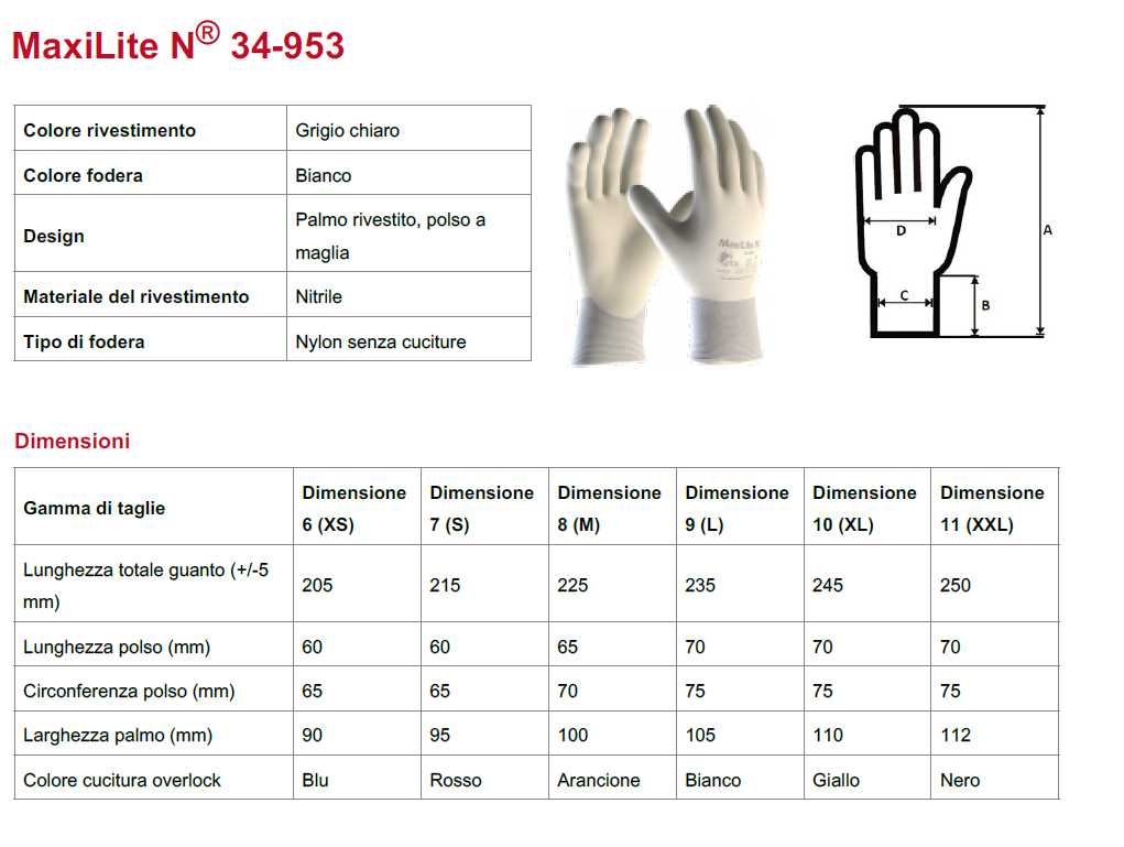 GUANTO MAXILITE N     TG 8
