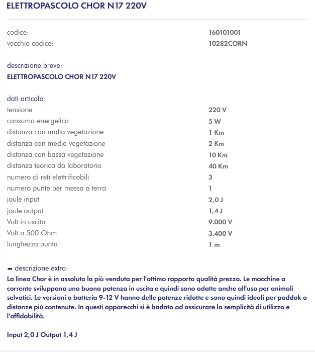 RECINTO ELET CHOR N17 220V