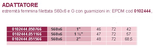 RACCORDO CISTERNA 1FxS60  