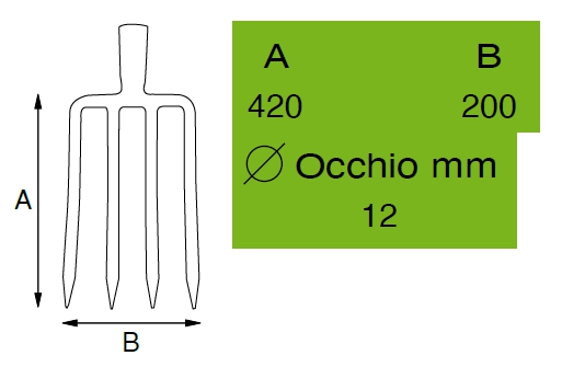FORCA 4 DENT ORO C/DEN/PIA
