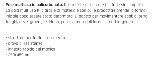 PALA NEVE KILO'ANTISCHIACC