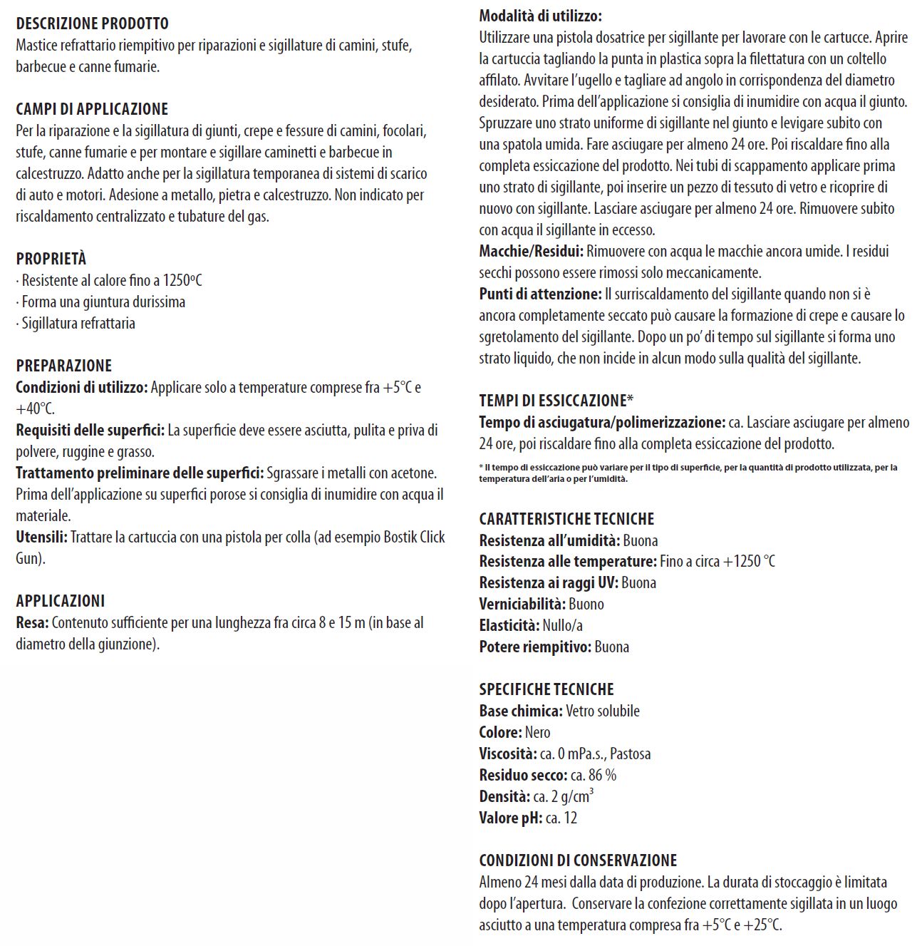 SIL BOSTIK CAMIN/STUFE GRI