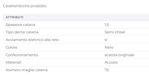 CATENA 72D X BARRA 45 CM  