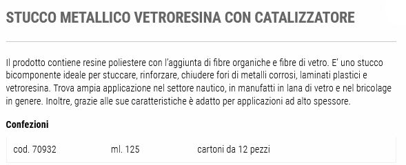 STUCCO METAL/VETRORE 125ML