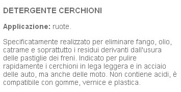 DETERGENTE CERCHIONI 400ML