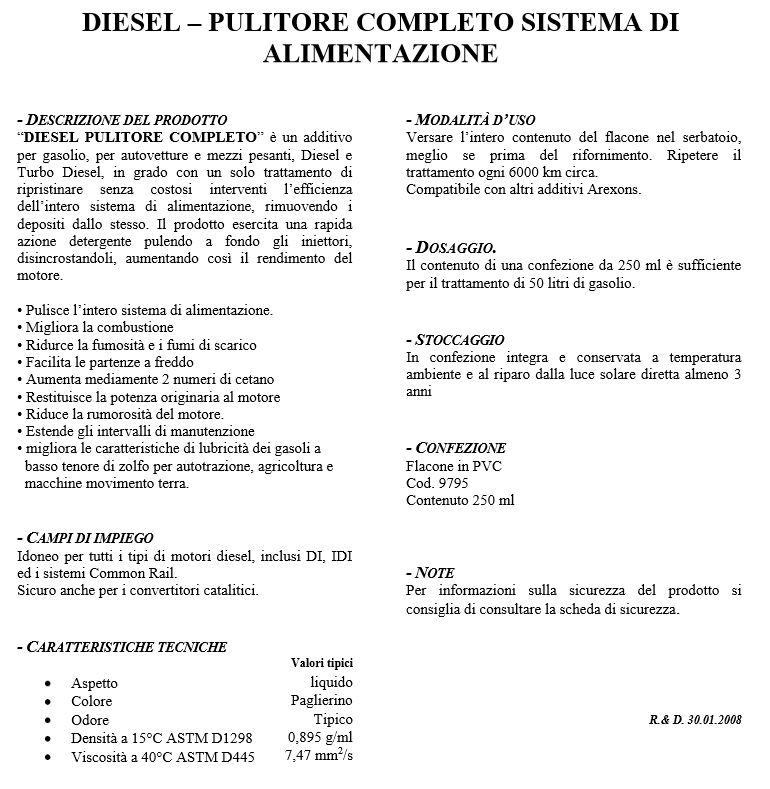 ADDITIVO PUL. COMPL DIESEL